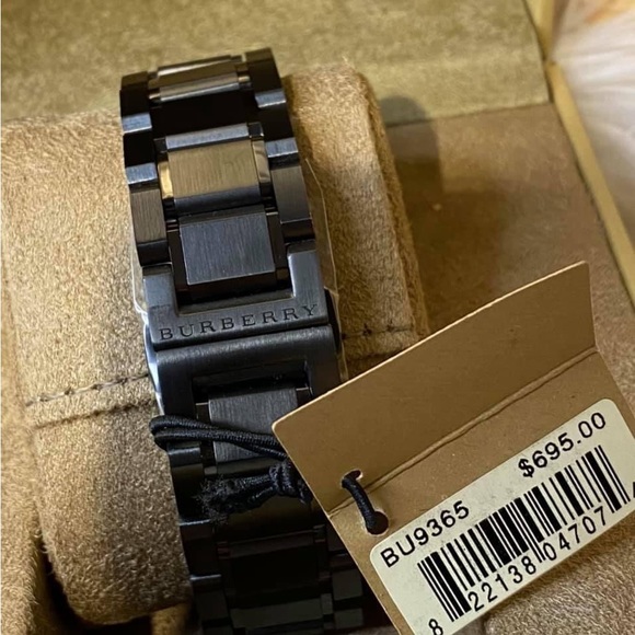 Burberry Men’s Large Check Gray Ion-Plated Stainless Steel Watch
Swiss… - Picture 11 of 13